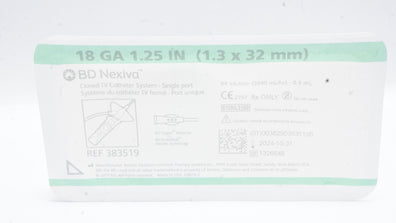 BD 383519 Nexiva Closed IV Cath. System 18Ga x1.25inch (x)